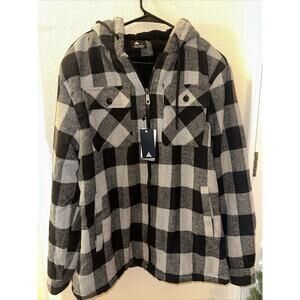 ZITY Men's Double Pocket Zip Up Jacket large